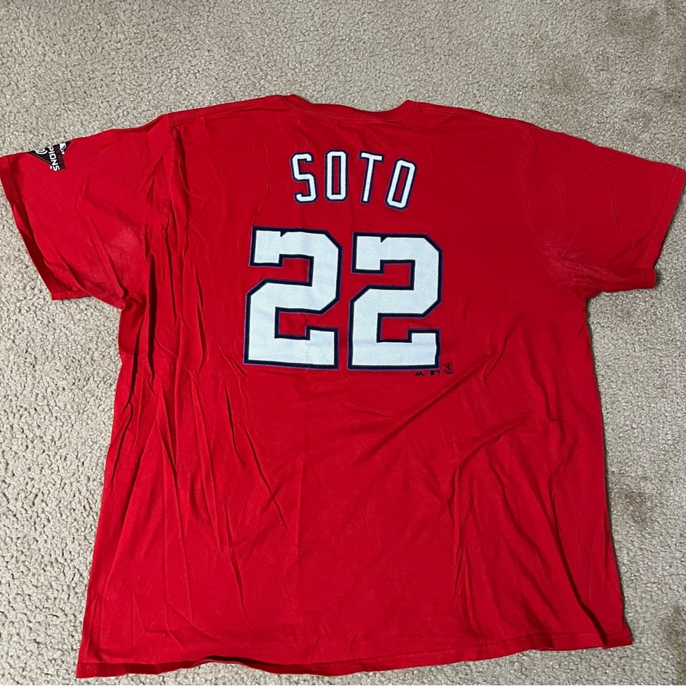 Washington Nationals Juan Soto World Series Champions jersey shirt